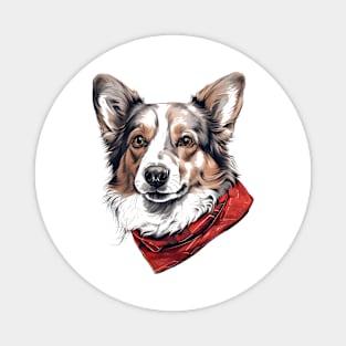 Fancy Corgi Magnet